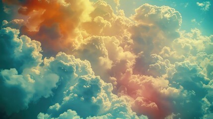 Poster - Aerial view of a plane soaring above a blanket of clouds, with the sun shining down from above