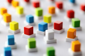 Poster - Close-up shot of a bunch of colorful cubes