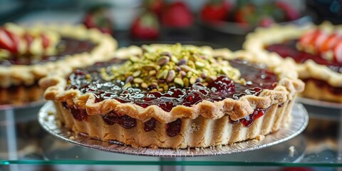 Poster - A slice of pie on a plate, ready to be served