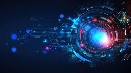 Poster - Technological abstract concept backgrounds