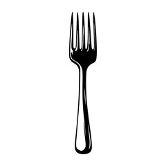 Wall Mural - Fork png - utensil on isolated transparent background