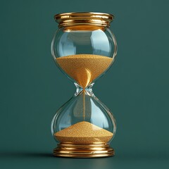 Aufkleber - Time running out, hourglass concept