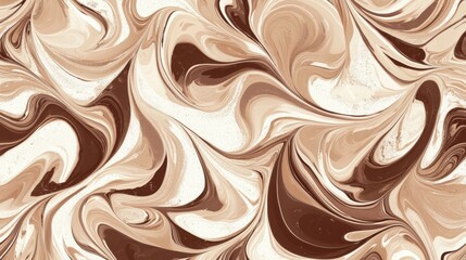 Poster - Smooth, swirling blend of brown and beige colors creates a mesmerizing marble effect, perfect for backgrounds, textures, or artistic projects needing an elegant touch