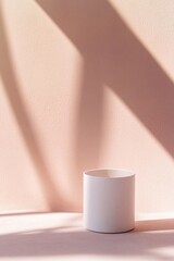 Poster - A simple white bowl resting on a table surface