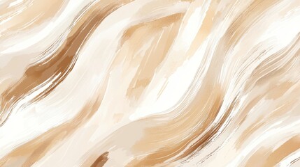 Poster - Beige and brown brushstrokes intertwining to create a wavy pattern, forming an elegant and artistic background perfect for various design projects and creative endeavors