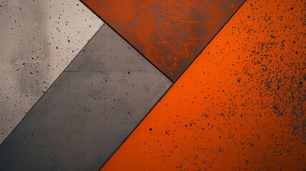Poster - Geometric background showing different colored concrete tiles forming a modern and abstract pattern, ideal for architecture and interior design projects
