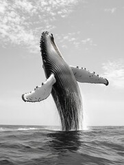 Sticker - Humpback whale breaching