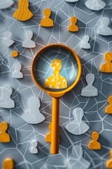 Wall Mural - group of people inspected under magnification