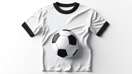Poster - A person wearing a t-shirt with a soccer ball printed on it