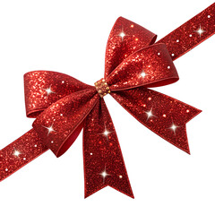 Wall Mural - Red bow isolated on white