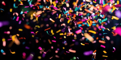 Poster - A colorful celebration with confetti filling the air