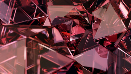 Aufkleber - modern background with a polygonal crystal form. a 3d abstraction of the geometric jewelry surface. 