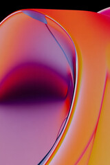Poster - a close up of a cell with a curved design