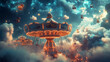 © Kristina - A carnival scene where the rides are made of clouds and stars