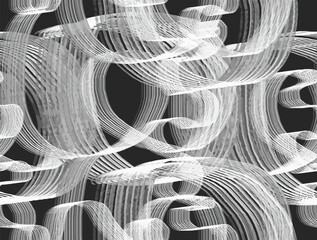 Wall Mural - vector geometric pattern. seamless braided linear pattern.