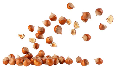 Wall Mural - PNG Falling hazelnuts plant food