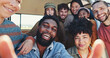 © ChasingMagic/peopleimages.com - Laughing, selfie and smile with friends in van together for outdoor holiday, travel or vacation. Portrait, road trip and social media with group of happy people in nature for profile picture