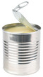 © artiom.photo - Condensed milk. Sweet condensed milk in tin can for cake, coffee. Food sealed can. Steel and tin cans. Canned food. Metal container. Preserving can. Conserved product. Food Store. Isolated background