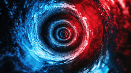 Wall Mural - Red and blue spiral. Circle orbit rotation. abstract background with space for text.