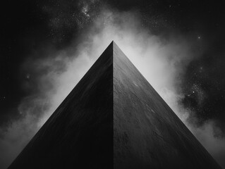 Sticker - Ancient pyramid in monochrome