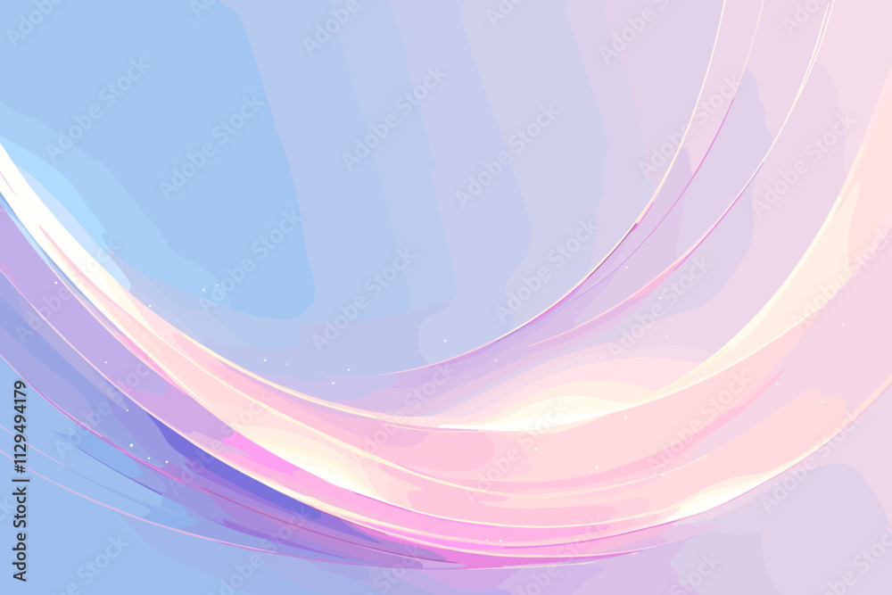 Blue and pink background with a purple line. The line is curved and has ...