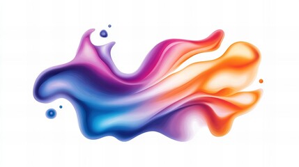 Wall Mural - A vibrant and flowing abstract design featuring swirling colors of purple, blue, orange, and white.