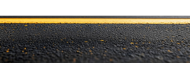 Wall Mural - PNG Real asphalt road isolated yellow empty.