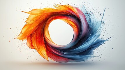Poster - Swirling colors create an abstract design showcasing dynamic movement and energy