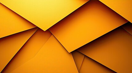 Poster - Bright yellow paper layers creating an abstract pattern suitable for various design projects