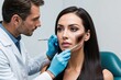 © Michael - Young Woman Consulting Doctor for Facial Contouring Cosmetic Surgery Preparation