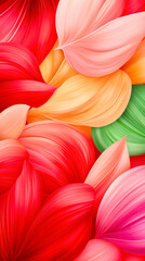 Leinwandbilder - Colorful abstract pattern created by vibrant petals blending in shades of red, orange, pink, and green