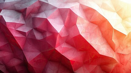 Fototapete - Textured abstract background with red and white geometric shapes in layered design
