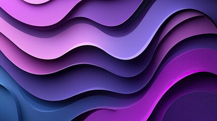 Fototapete - Colorful wavy pattern in shades of purple and blue creates a vibrant visual experience in abstract design