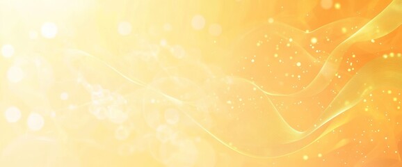 Poster - Abstract gold and yellow wavy background with bokeh effect.