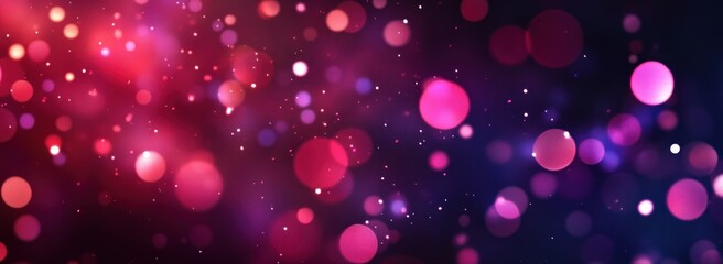Aufkleber - Abstract bokeh background with pink, purple, and red glowing lights.
