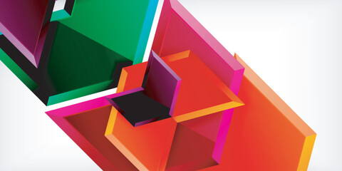 Aufkleber - Vector 3d arrow techno design template