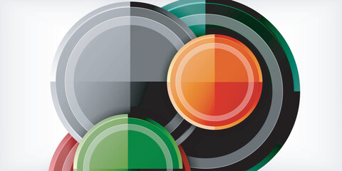 Poster - Geometric design abstract background - circles