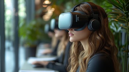 Poster - Experiencing immersive virtual reality offices with technology at a modern workplace