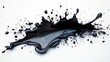 © Nikita - A dynamic splash of glossy black liquid against a white background, emphasizing contrast and movement..