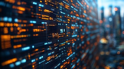 Poster - ai financial modeling tools analyzing data in a futuristic city skyline environment