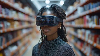 Poster - Retail store showcasing augmented reality technology in an interactive shopping experience