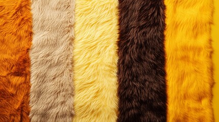 assorted fur materials featuring unique textures and realistic designs, arranged to inspire textile 