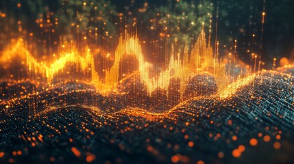 Poster - Dynamic data visualization digital realm abstract graphic vibrant environment close-up view technology concept for seo impact