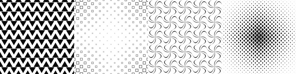 Poster - Black and white pattern collection