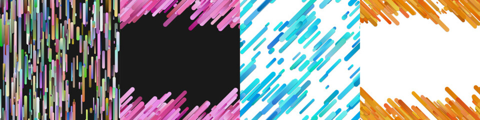 Poster - Seamless gradient stripe background set