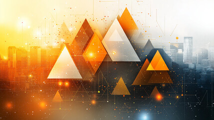 Wall Mural - Abstract light yellow and white geometric background vector presentation design template for business technology concept, banner, or poster with copy space area.
