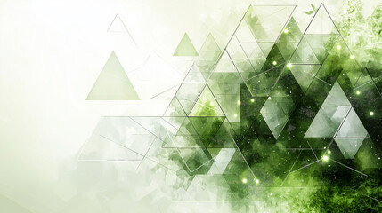 Wall Mural - Abstract light green and white geometric background vector presentation design template for business technology concept, banner, or poster with copy space area.