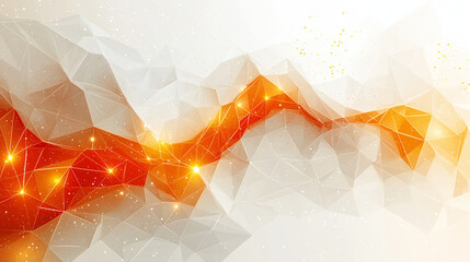 Wall Mural - Abstract light orange and white geometric background vector presentation design template for business technology concept, banner, or poster with copy space area.