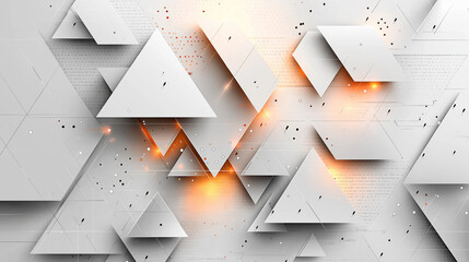 Wall Mural - Abstract light grey and white geometric background vector presentation design template for business technology concept, banner, or poster with copy space area.