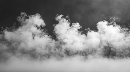 Poster - Billowing clouds of smoke swirl and twist, forming ethereal shapes against a dark backdrop. The interplay of light and shadow enhances the enigmatic quality, inviting contemplation